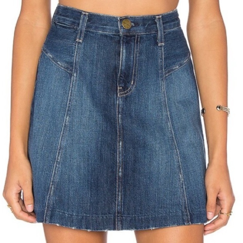 Current/Elliott Womens Twee Denim Jean Skirt Sz 28 Boho Grunge 90s Indie Goblin